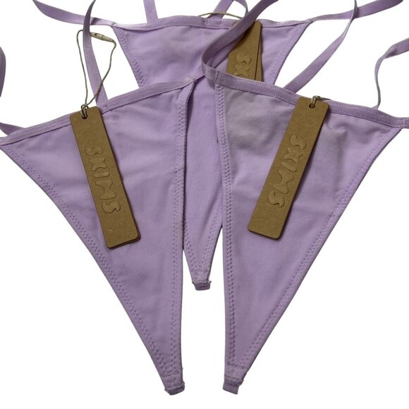 SKIMS Fits Everybody Micro Thongs Lot of 3 Sugar Plum 2X - Picture 10 of 10